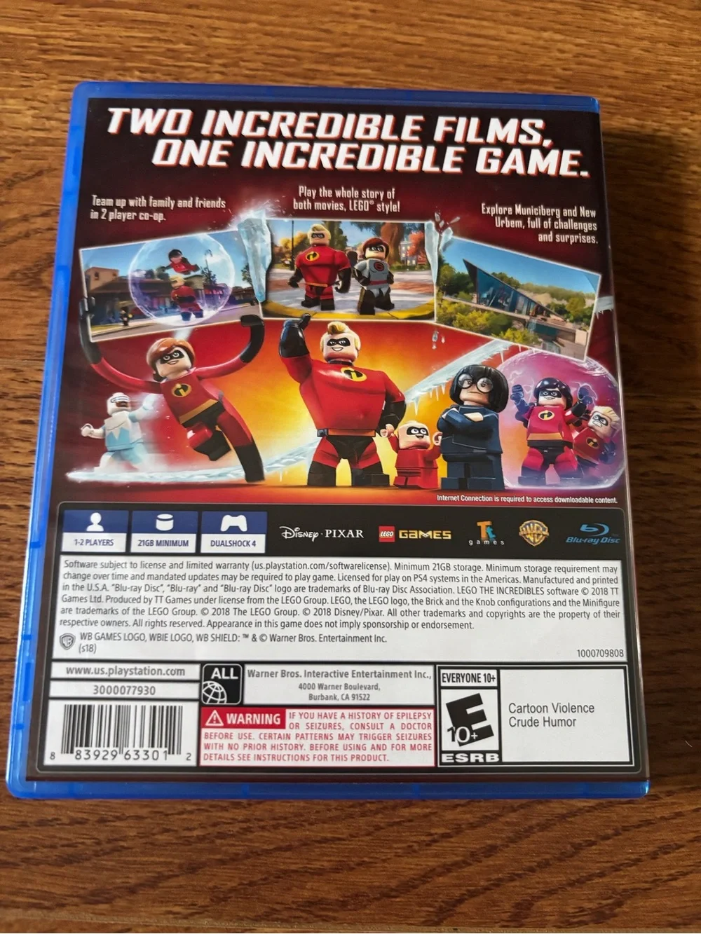 Nintendo LEGO Disney The Incredibles PS4 video game